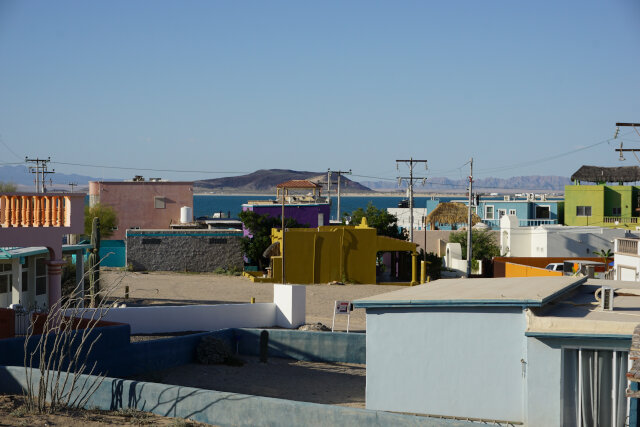 Spanish homes overlooking the bay.